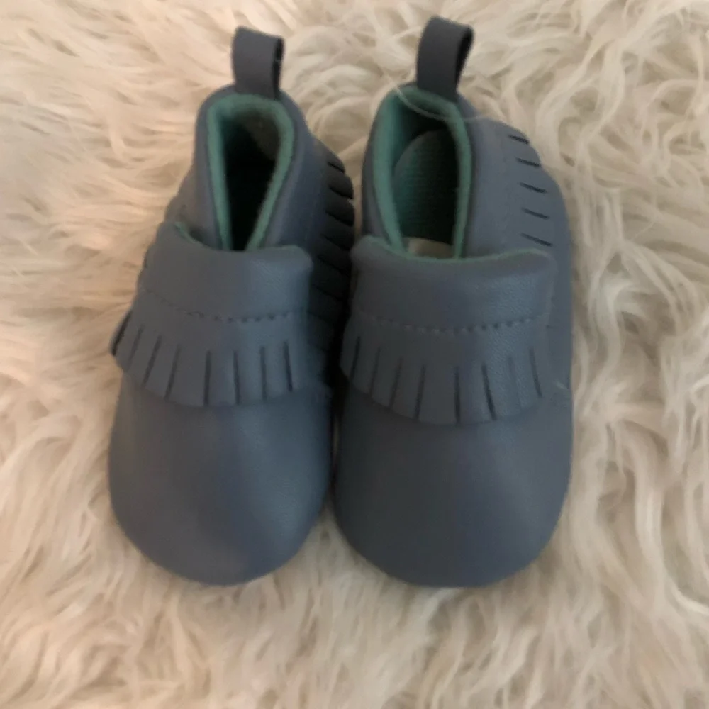 Carter’s Child of Mine Baby Moccasins Blue New
